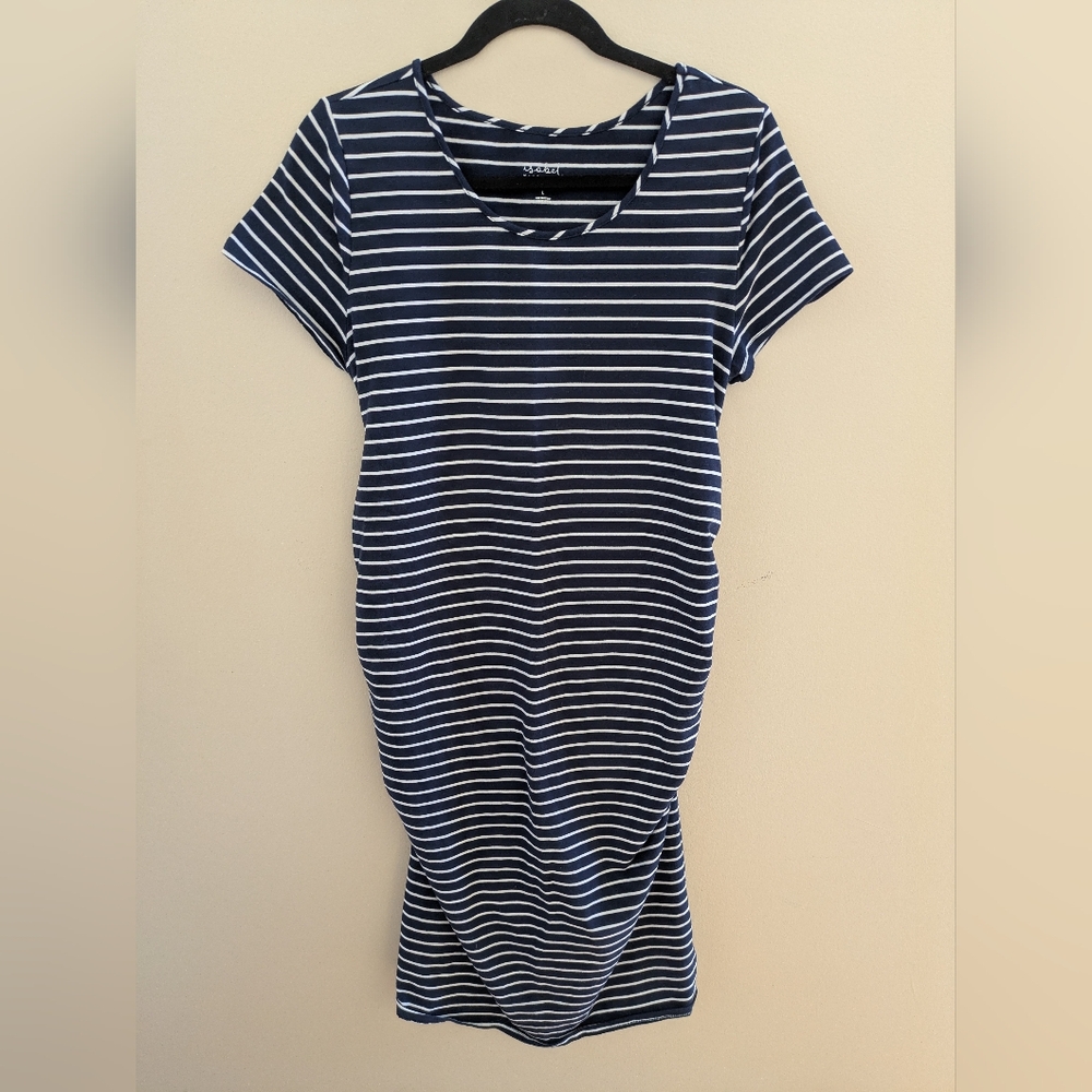 🤰 Isabel Maternity By Ingrid and Isabel Navy Striped Dress